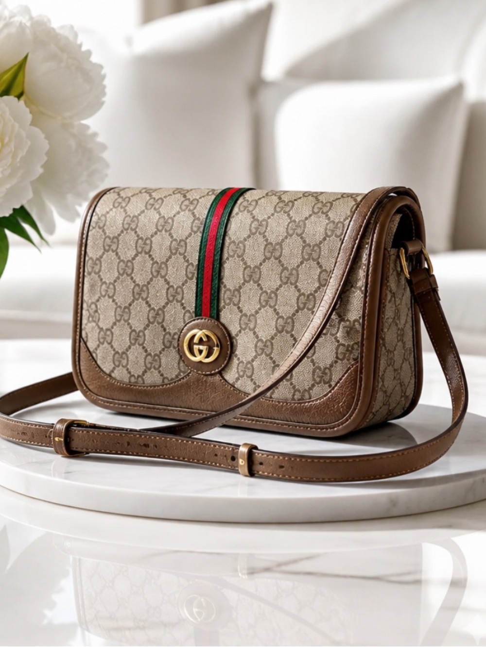 Gucci Crossbody/Shoulder Bag GG Sherry Line.